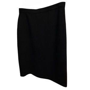 St. John Black Knit Pencil Skirt, Size 12